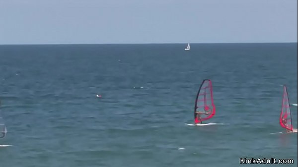 Redhead in underwear walked and public_fucked