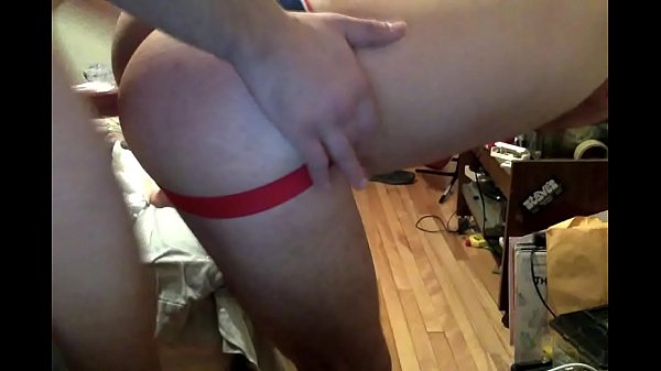 Circumcised dude creampies John's tight butt while he wears his sexy undies 