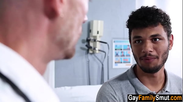 Doctor stepfather sucks step-sons bbc then fucks him bareback 