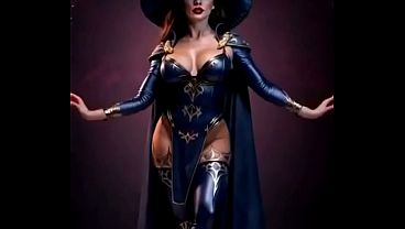 Wizard woman transform to demon queen ai animation