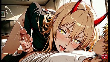 Chainsaw Man Hentai - Denji x Power Pic Collection - Japanese Asian Manga Anime Game Porn Video