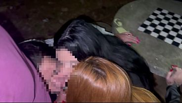 Puta Que Pariu!!! 3 Gostosas Chupando Um Pauzudo Que Estava Na Pra&ccedil;a, A Safada Monica Lima, Tirou Todo Leitinho Do Pau thumbnail