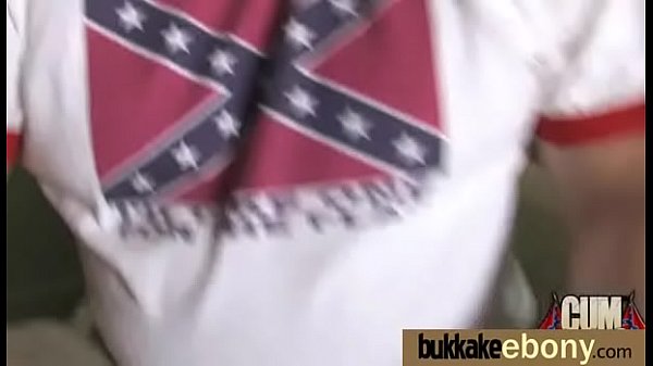 Ebony chick fucked hard in group sex action 10 