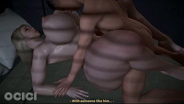 While her husband is cheating on her, she's fucking with her young lover - 3D Hentai - OCICI 