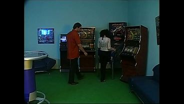 Nonton First He Slams Her On The Pinball Machine Then He Fucks Her On The Couch thumbnail