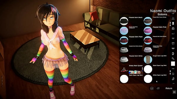 Our appartment [Hentai SFM game] Ep.2 Rainbow party girl enjoy a huge_dildo