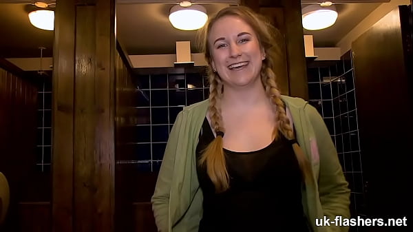 Play MP4 - Pigtail Lassie rubs all over Town