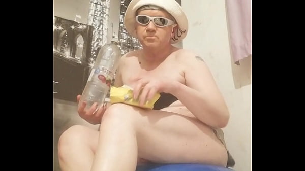 Ass to mouth cock cage and dildouse