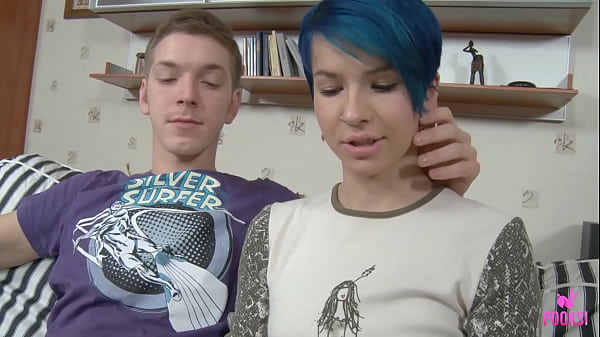 Milo p pleasures aster v on the couch this blue haired petite is more than ready to get that tight pussy packed after he took his time tongue fucking her sweet clit and cavity