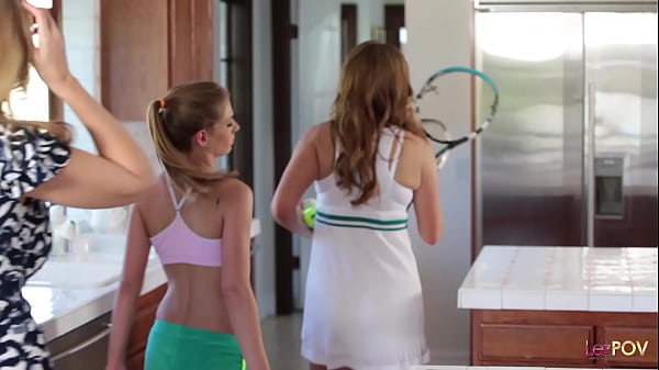 Play MP4 - Playing tennis was exhausting for these lesbian chicks so they go inside for to fuck a lesbian milf