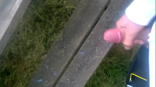Ejaculation Gay boy - In a park