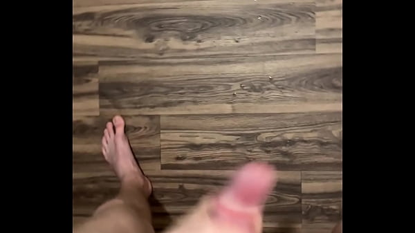 Twink Jerking off his Hot Dick. Cumming on the floor  