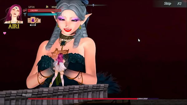 Airi being licked by giant lady in Guilty hell2 hentai game video