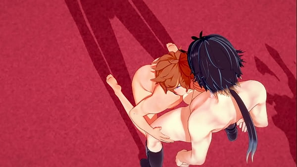 Genshin Impact Yaoi - Tartaglia Lick balls and fucked by Zhongli 