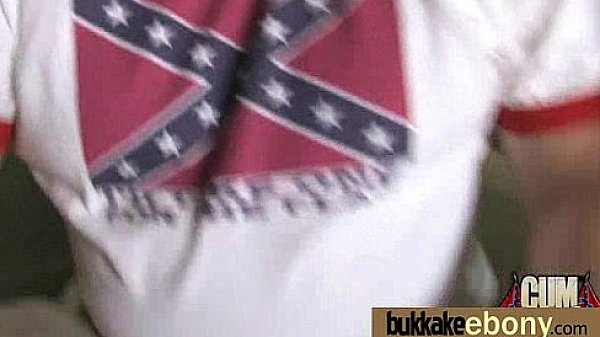 Ebony gets group cumshots 14 