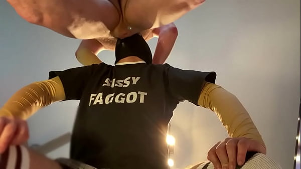 Married dom giving a quick load to faggot cumslut 