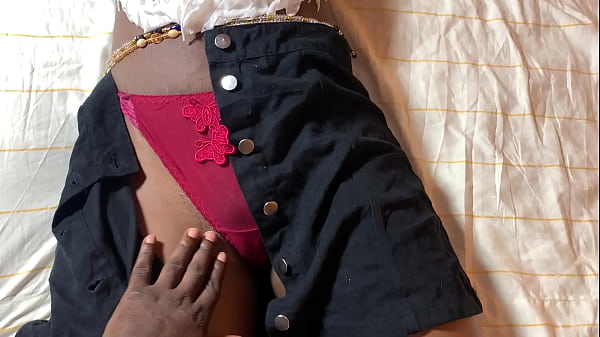Pretty African teen wearing skirt gotfucked