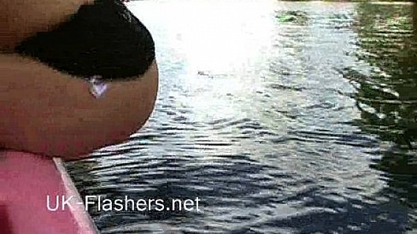 Wild blonde babe Donna Dennieres public boating trip and outdoor masturbation of 