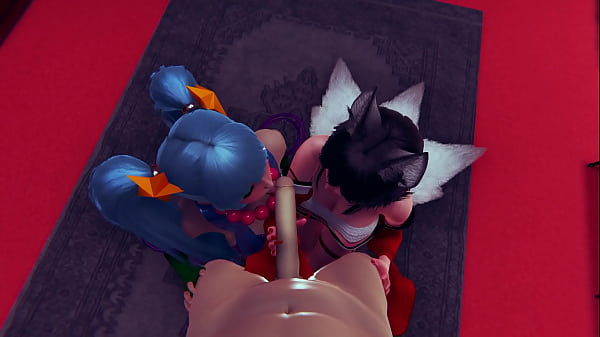 KDA Ahri and Sona_maven ofthe strings doing the best blowjob for_me groupporn 3danimation sfm