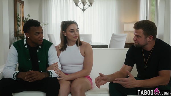 Pregnant cheerleader and black boyfriend came over to coaches house