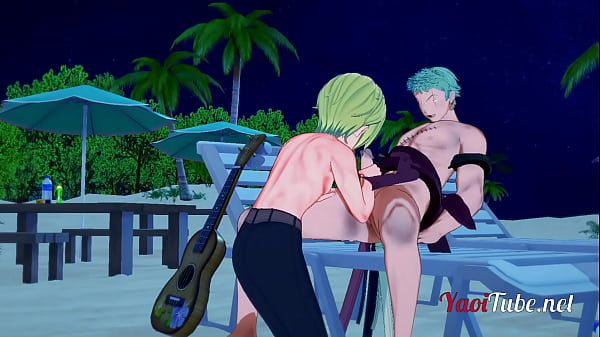 Play MP4 - One Piece Yaoi - Zoro x Sanji Handjob and Blowjob in a beach - anime Manga Gay