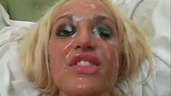 Dripping cum on her face