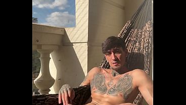 Muscular Hunk Enjoys Solo Handjob and Cumshot in Public