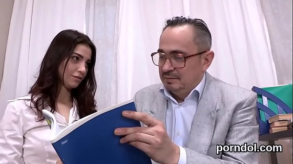 Fervid girl gets seduced and penetrated byolder tutor
