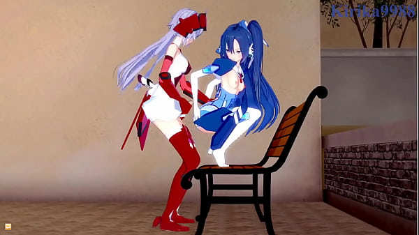 Tsubasa Kazanari and Maria Cadenzavna_Eve and_Chris Yukine intense lesbian play and futanari sex Symphogear Hentai