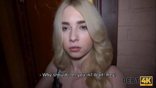 DEBT4k. Teen with sensual lips lets the debt collector use her pussy 
