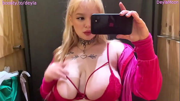 Nonton Beautiful Stepmother Changing Clothes In A Clothing Store. Shooting In The Dressing Room thumbnail