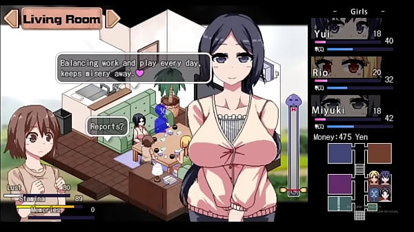 Pixel porn boy wants to fuck his big titted roomates in his summer vacations 