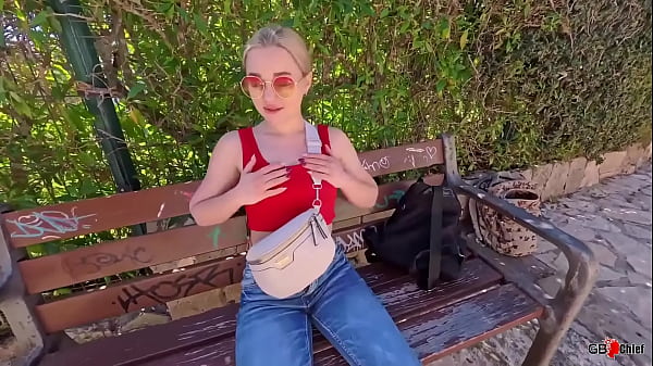 Young skinny girl outdoor beach fuck with old guy