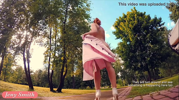Jeny Smith fully_naked in a_park got caught
