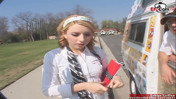 Young college girl with tiny boobs cant resist the big cock