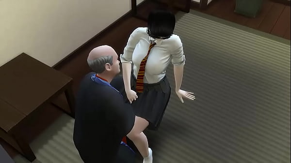 Japanese Step_father_taking care of his college step_daughter