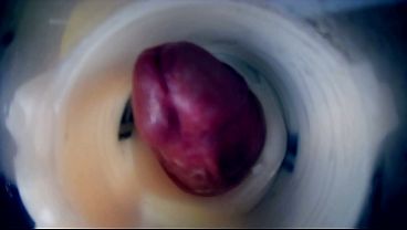 Ma bite pulse &agrave; l'int&eacute;rieur vue endoscopique 2 cum double cum crampie intern camera 