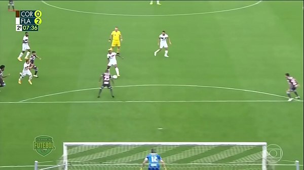Corinthians sendo atolado pelo flamengo