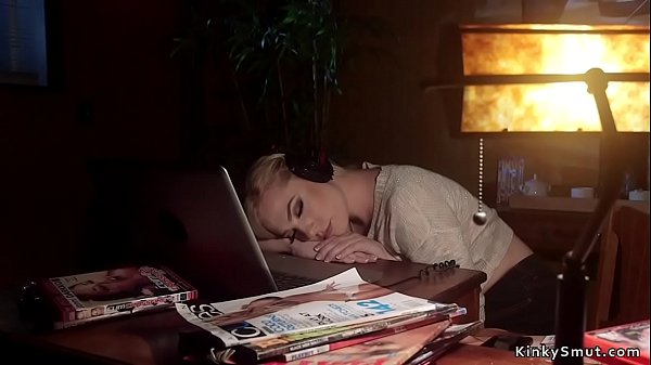 Cute blonde lesbians fucks in bondage 