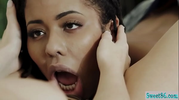 Busty ebony andwhite lesbians_cant stop licking their_shaved pussies