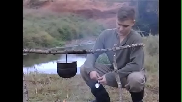 Scene from russian porn movie "neulovimie msiteli" awesome threesome 1 blonde boy with 3 girls busty blonde sly brunnette and teen like redhead in glasses he cook on fire they thank him