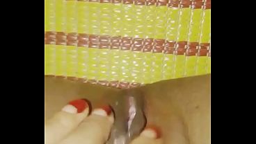 Buried fingers make tight pussy cum