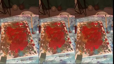 Asmr in eyeglasses painting 