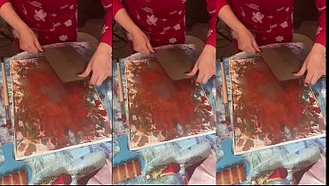 Asmr in eyeglasses painting 