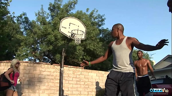 Instead of_playing_basketball he rushes inside to plow the_white blonde with his BBC