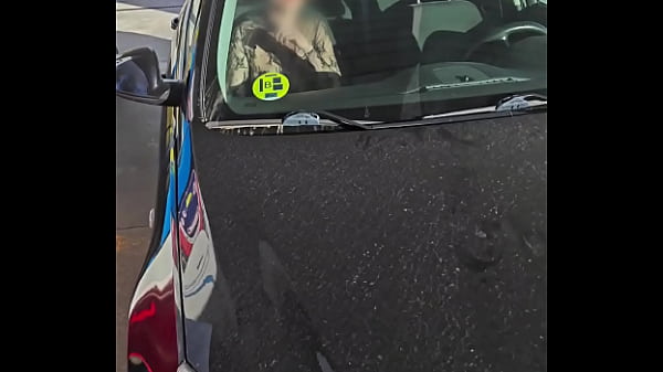 Flashing at a petrol station