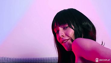 Horny girl,Stella Bliss is using a big sex toy.