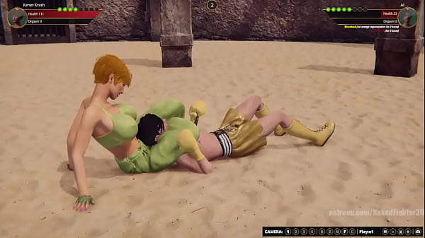 Karen Krash VS_Al Naked_Fighter_3D