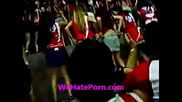 Girls show their panties to cheer on the team 