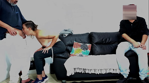 Stepfather Fucks His Daughter-in-law In Front Of Him. thumbnail